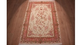Persian carpet Tabriz with Silk 157x100 cm Beige