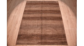 Nomadic Persian carpet Gabbeh wool 200x150 cm Brown