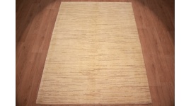 Nomadic Persian carpet Gabbeh wool 235x168 cm Beige