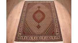 Perser Teppich "Taabriz" Mahi mit Seide 207x152 cm Beige