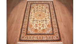 Perser Teppich "Isfahan" mit Seide 161x103 cm Beige
