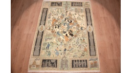 Perser Teppich "Taabriz" 211x151 cm Sehr ausgefallenes Design