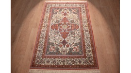 Perser Teppich "Isfahan" mit Seide 165x108 cm Beige