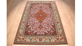 Persian carpet "Ghom" virgin wool 200x138 cm Purple