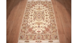 Persian carpet Tabriz with Silk 163x98 cm Beige