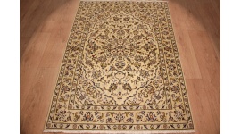 Persian carpet "Kashan" virgin wool 149x104 cm Beige
