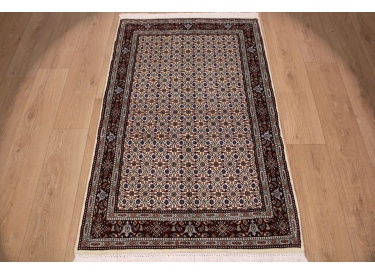 Perser Teppich "Moud" mit Seide 150x95 cm Beige