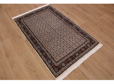 Perser Teppich "Moud" mit Seide 150x95 cm Beige