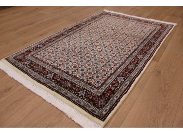 Perser Teppich "Moud" mit Seide 150x95 cm Beige