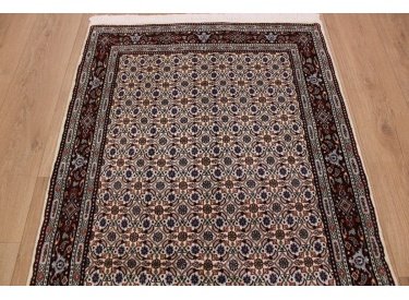 Perser Teppich "Moud" mit Seide 150x95 cm Beige