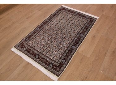 Perser Teppich "Moud" mit Seide 150x95 cm Beige