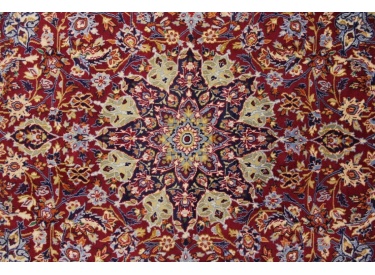 Old Persian carpet Isfahan 165x110 cm Red