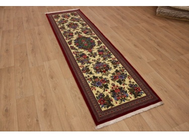 Persian carpet runner "Ghom" virgin wool 290x86 cm