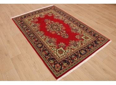 Fine Persian carpet "Ghom" Wool 200x130 cm Red