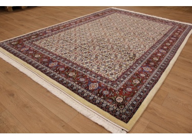 Persian carpet "Moud" with silk 295x200 cm Beige