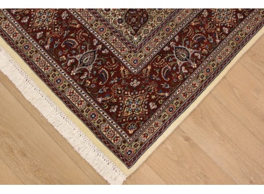 Persian carpet "Moud" with silk 300x200 cm Beige