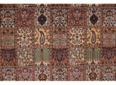 Perser Teppich "Moud" mit Seide 310x200 cm Beige