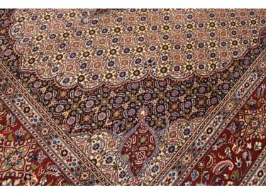 Persian carpet "Moud" with silk 307x200 cm Beige