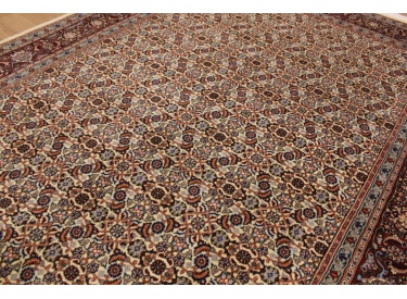 Persian carpet "Moud" with silk 277x210 cm Beige