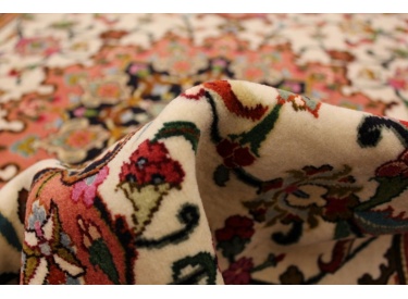 Persian carpet "Taabriz" with Silk 156x102 cm Beige