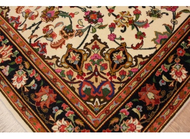 Persian carpet "Taabriz" with Silk 156x102 cm Beige