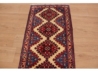 Persian carpet "Hamedan" runner virgin wool 398x70 cm