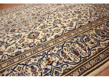 Persian carpet "Kashan" pure wool 350x240 cm Beige