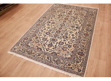 Persian carpet Kashan pure wool 238x155cm Beige