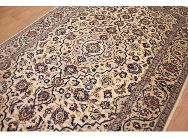 Persian carpet Kashan pure wool 238x155cm Beige