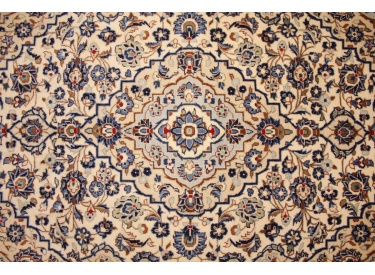 Persian carpet Kashan pure wool 238x155cm Beige