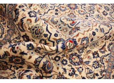 Persian carpet Kashan pure wool 238x155cm Beige