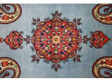 Perser Teppich "Ghom" Orientteppich 125x78 cm Blau