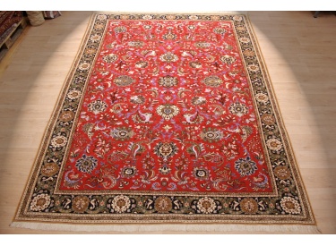 Persian carpet "Ghom"  virgin wool 340x251 cm Red