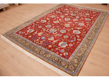 Persian carpet "Ghom"  virgin wool 318x218 cm Red