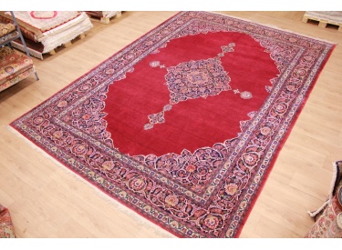 Persian carpet "Kashan" pure wool 452x306 cm Red