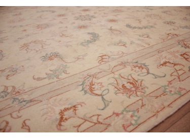 Persian carpet "Taabriz" with Silk 199x147 cm Beige