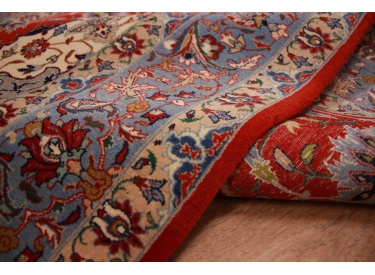 Persian carpet "Isfahan" with silk 160x104 cm Red