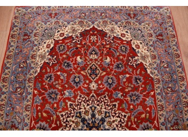 Persian carpet "Isfahan" with silk 160x104 cm Red