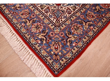 Persian carpet "Isfahan" with silk 162x105 cm Red