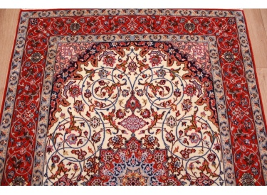 Persian carpet "Isfahan" with silk 156x107 cm Beige