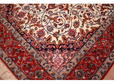 Persian carpet "Isfahan" with silk 156x107 cm Beige