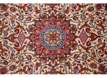 Perser Teppich "Isfahan" mit Seide 156x107 cm Beige