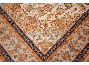 Persian carpet "Isfahan" with silk 161x103 cm Beige