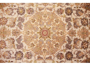 Persian carpet "Isfahan" with silk 161x103 cm Beige