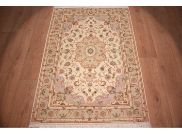 Persian carpet Tabriz with Silk 148x100 cm Beige