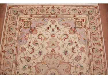 Persian carpet Tabriz with Silk 148x100 cm Beige