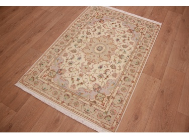 Persian carpet Tabriz with Silk 148x100 cm Beige