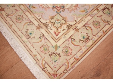 Persian carpet Tabriz with Silk 148x100 cm Beige