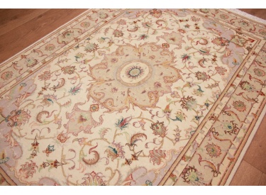 Persian carpet Tabriz with Silk 148x100 cm Beige