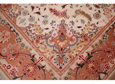 Persian carpet "Taabriz" with Silk 148x101 cm Beige